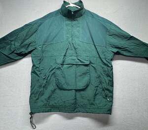 Vintage Green Sailboat Logo Quarter Zip Windbreaker Pullover see details on size